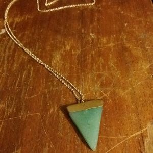 Green triangle necklace